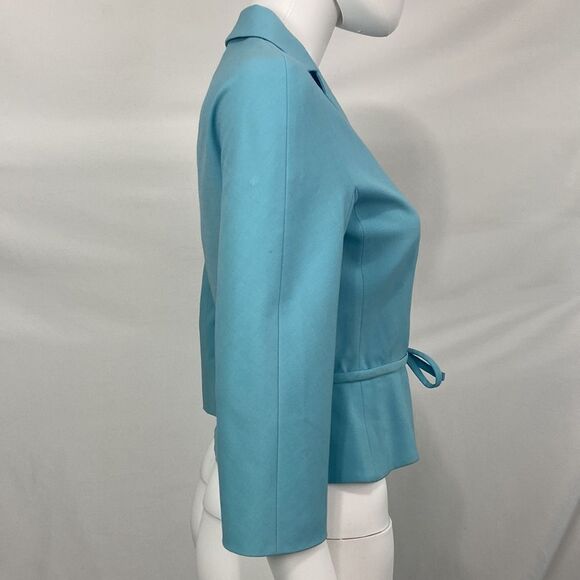 Moschino Blue w Beaded Buttons Belt Jacket - Picture 8 of 13